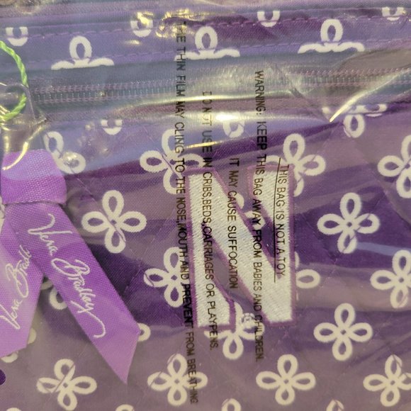 Vera Bradley Northwestern University Front Zip Wristlet New - Picture 5 of 5